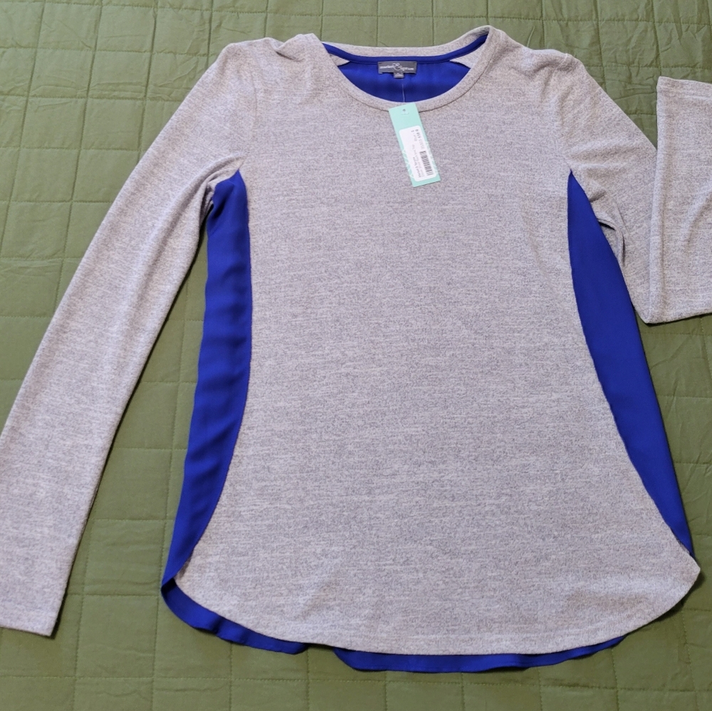 Market and Spruce Mixed Material Tunic
